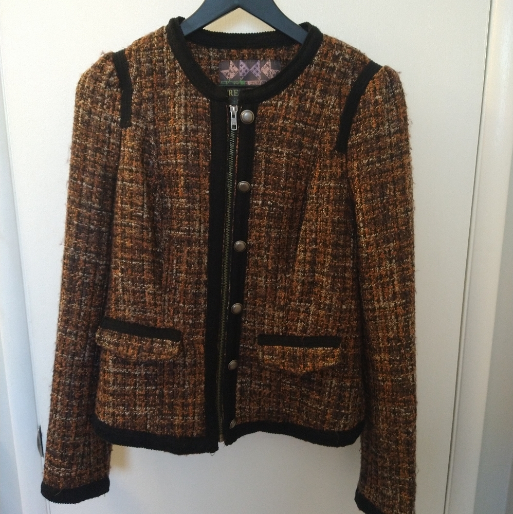 Free people tweed jacket size 8